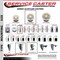 Service Caster 4'' Nylon Wheel Swivel 7/16'' Grip Ring Stem Caster Set 2 Brakes, 4PK SCC-GR20S414-NYS-TLB-716138-2-S-2 - alternate 3